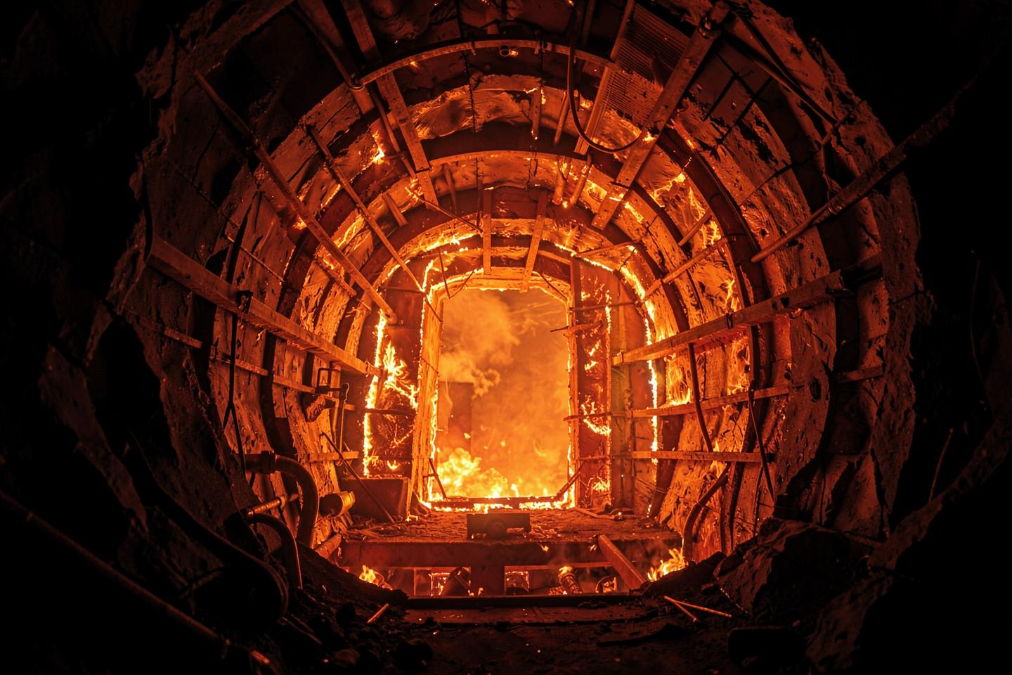 Thermal conversion equipment during operation